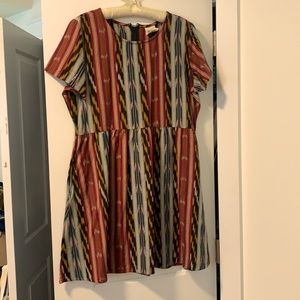 Boho fit and flare dress